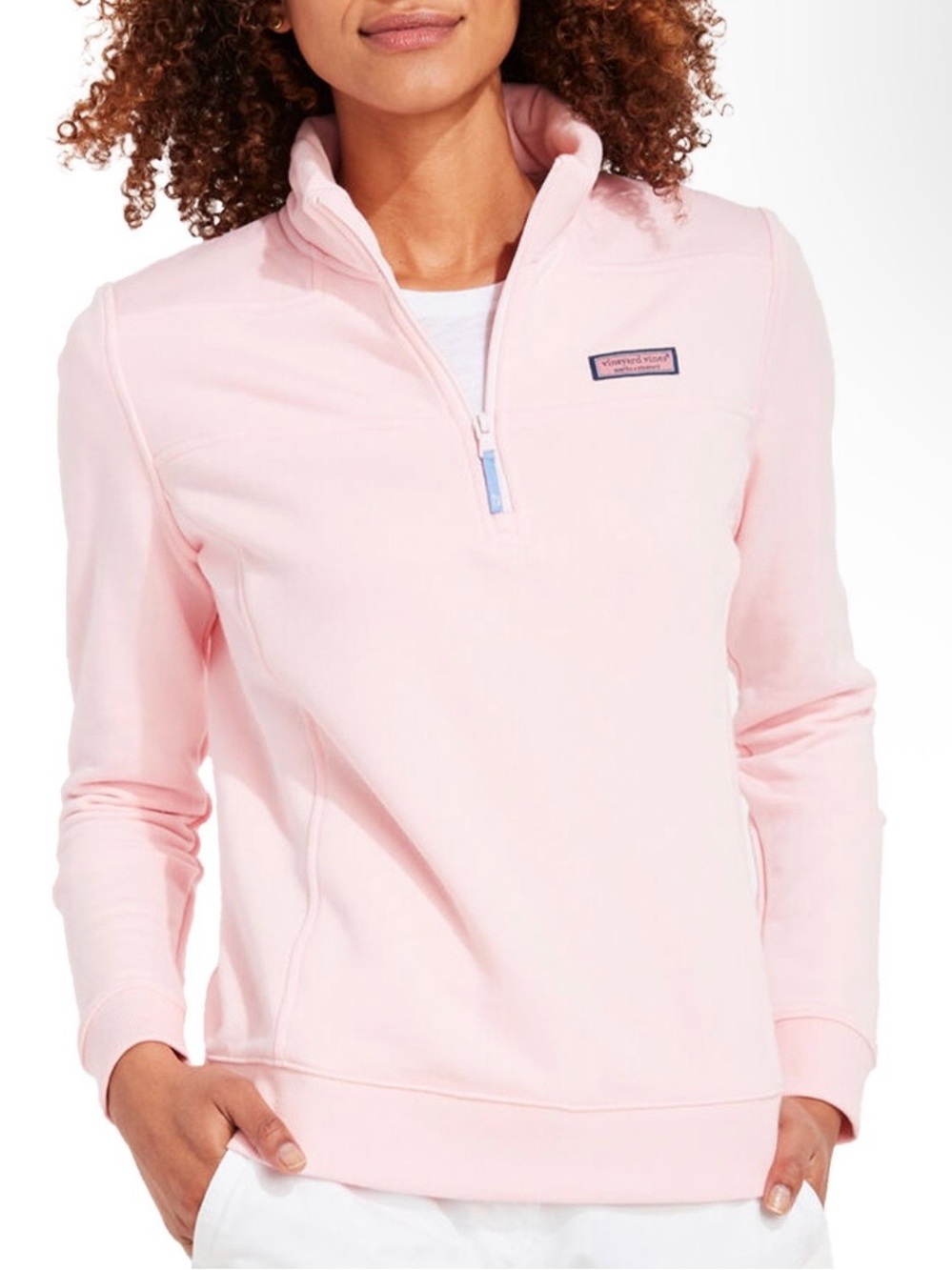 Vineyard Vines Light Pink Quarter-Zip Pullover women’s size Small